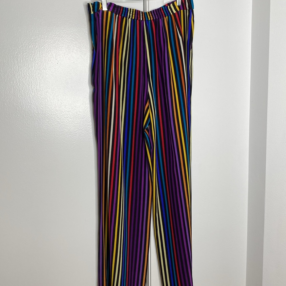 Etro Rainbow Stripe Silk Pants - Picture 7 of 11